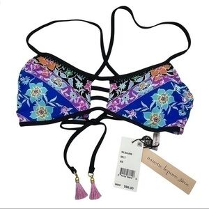 Nanette Lepore Bikini Top  - NWT | Women XS | Blue Floral | Swimwear